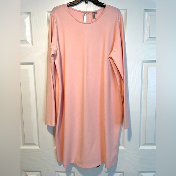 ASOS Pink Long Sleeve Casual Dress, Comfy Basic Everyday‎ Simple size 18 - Picture 1 of 6